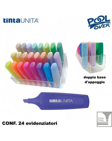 TINTA UNITA EVIDENZIATORE PALETTE SET 24col.