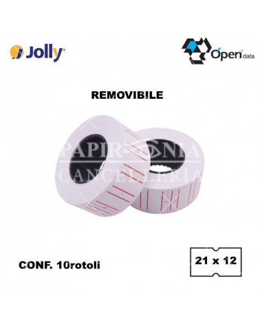 JOLLY ETICHETTE PER PREZZATRICE  21X12-REMOVIBILE [10PZ]