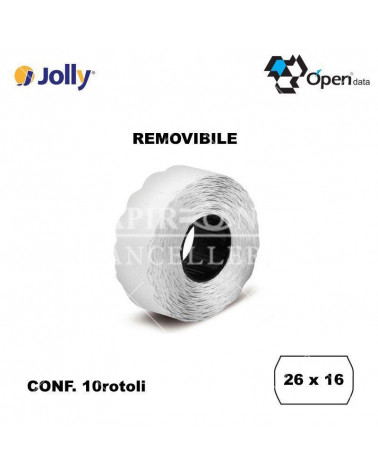 JOLLY ETICHETTE PER PREZZATRICE  26X16-REMOVIBILE [10PZ]