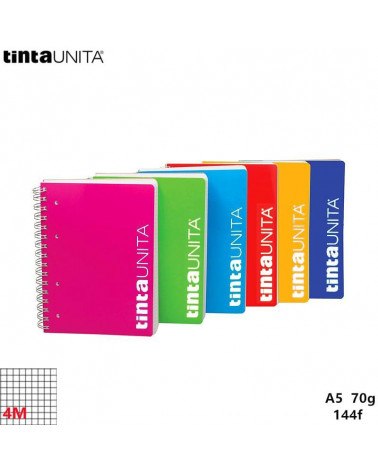 TINTA UNITA QUADERNO SPIRALE FORI 144FG 4MM 51358-90652 [5PZ]