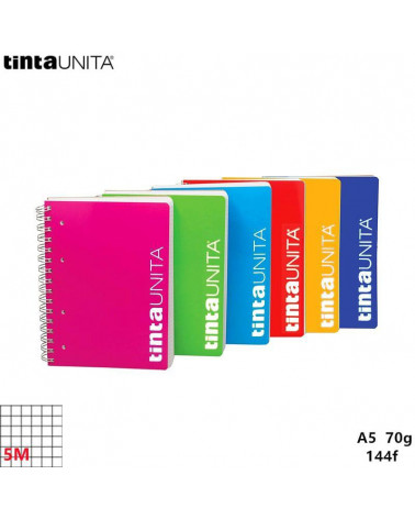 TINTA UNITA QUADERNO SPIRALE FORI 144FG 5MM 51357-90653 [5PZ]