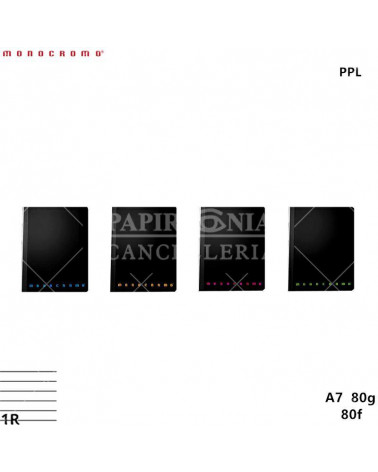 MONOCROMO QUADERNO A7 FILO SINGER PPL RILEGATI 1R [10PZ]