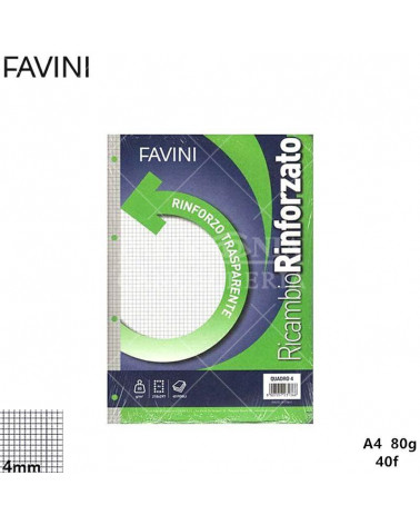 FAVINI RICAMBIO A4 RINFORZATO 4MM [25PZ]