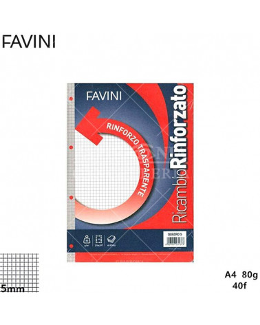 FAVINI RICAMBIO A4 RINFORZATO 5MM [25PZ]