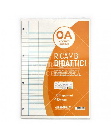 BLASETTI RICAMBIO DIDATTICO DISGRAFIA A4 100gr.40fg.A