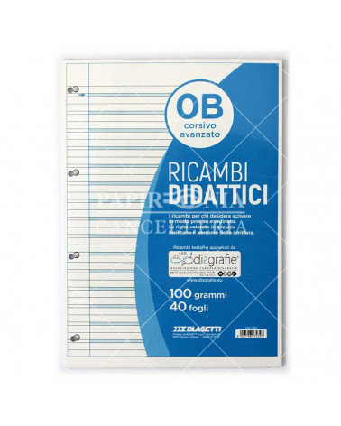 BLASETTI RICAMBIO DIDATTICO DISGRAFIA A4 100gr.40fg.B