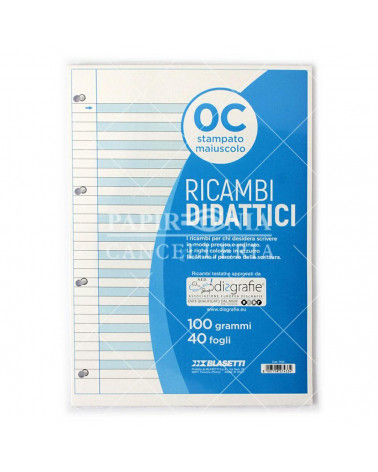 BLASETTI RICAMBIO DIDATTICO DISGRAFIA A4 100gr.40fg.C