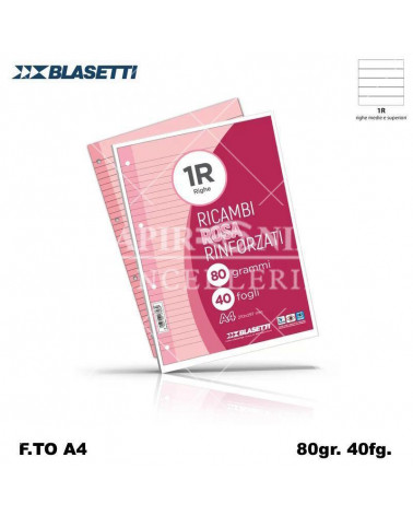 BLASETTI RICAMBIO A4 RINFORZATO ROSA 1R