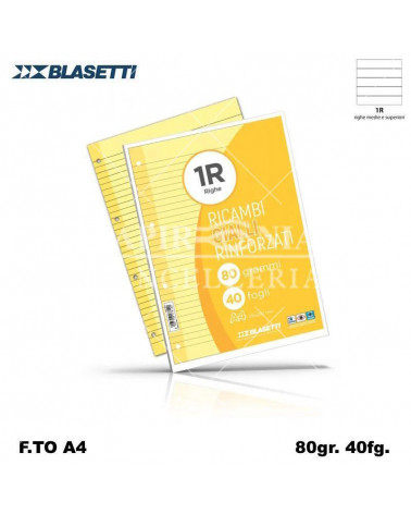 BLASETTI RICAMBIO A4 RINFORZATO GIALLO 1R