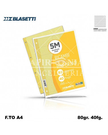 BLASETTI RICAMBIO A4 RINFORZATO GIALLO 5MM