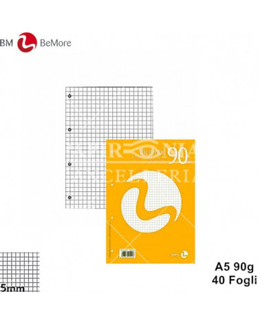 BM RICAMBIO A5 BIANCO 90GR. 5MM