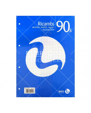 BM RICAMBIO A4 BIANCO 90GR. 4MM