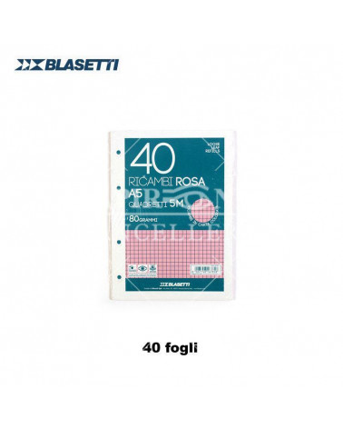 BLASETTI RICAMBIO A5 ROSA 5MM 40FG.6785