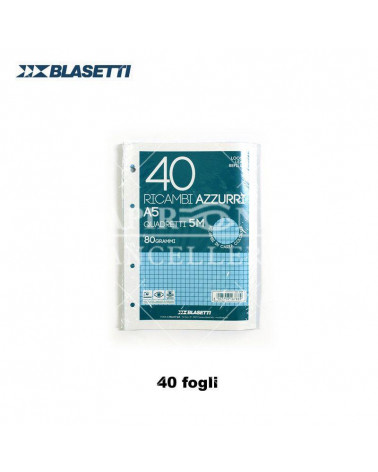 BLASETTI RICAMBIO A5 AZZURRO 5MM 40FG.6788