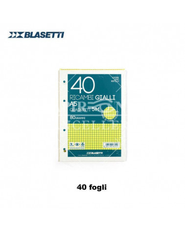 BLASETTI RICAMBIO A5 GIALLO 5MM 40FG.6791