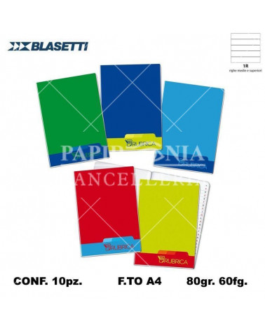 BLASETTI RUBRICA A4 3CARTE   1387 [10PZ]