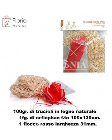 KIT CESTO - TRUCIOLO+FOGLIO+NASTRO -