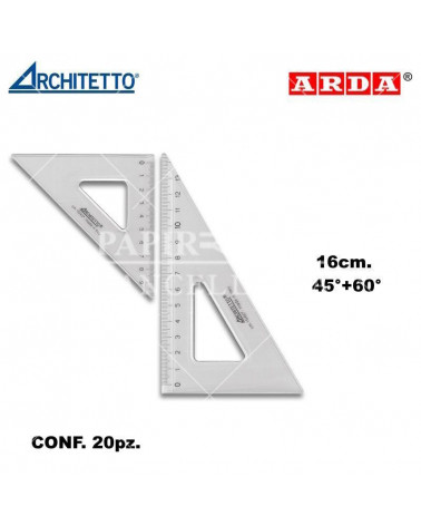 ARCHITETTO SQUADRA 16CM. BLISTER 2PZ.43775 [20PZ]