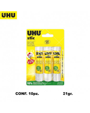 UHU COLLA STICK 21GR.10 BLISTER 3PZ.