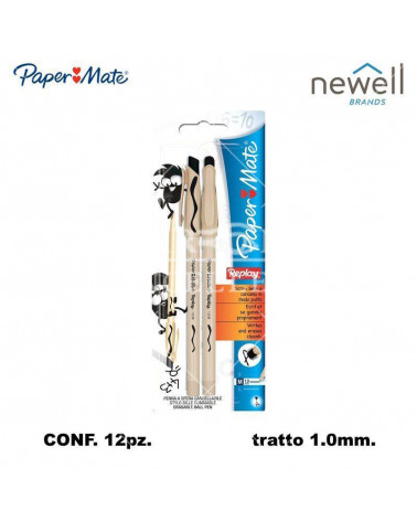 PAPER MATE SFERA REPLAY 12 BLISTER 2PZ.NERO