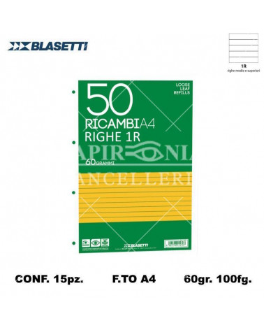 BLASETTI RICAMBI A4 100FG.60GR.15PZ.1R 1207