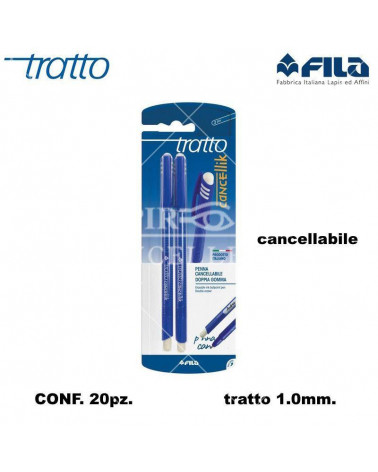 TRATTO SFERA CANCELLIK BLU 20 BLISTER 2PZ.