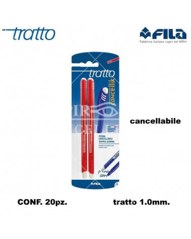 TRATTO SFERA CANCELLIK ROSSO 20 BLISTER 2PZ.