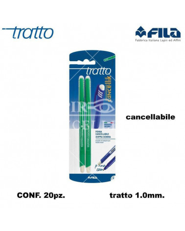 TRATTO SFERA CANCELLIK VERDE 20 BLISTER 2PZ.