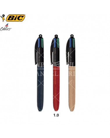 SFERA BIC 4 COLORI EFFETTO LEGNO 12pz.