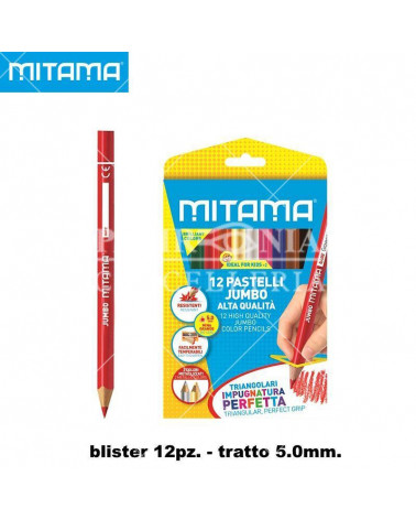 MITAMA PASTELLO JUMBO TRIANG.LACCATO BL.12PZ.61994