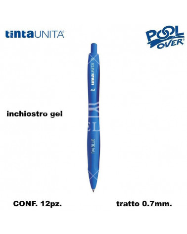 TINTA UNITA SFERA I'M GEL 0.7 BLU 12PZ.