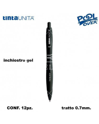 TINTA UNITA SFERA I'M GEL 0.7 NERO 12PZ.