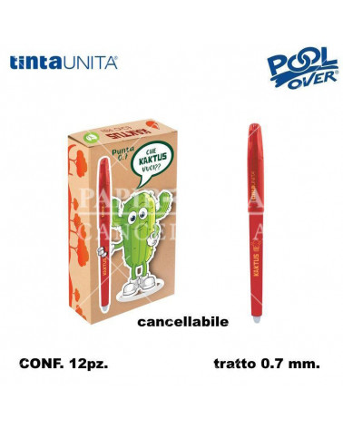 TINTA UNITA SFERA KAKTUS CANCELLABILE 0,7 12PZ.ROSSO