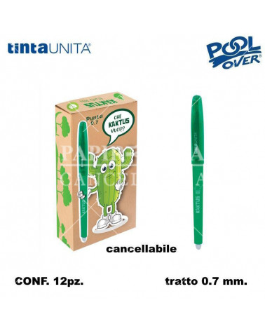 TINTA UNITA SFERA KAKTUS CANCELLABILE 0,7 12PZ.VERDE