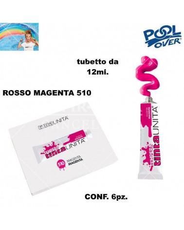 TINTA UNITA TEMPERA 12ml.ROSSO MAGENTA 510 6pz.