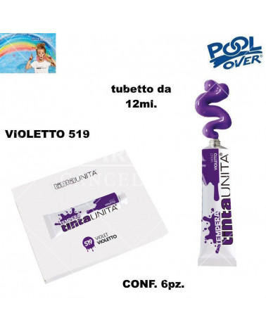 TINTA UNITA TEMPERA 12ml.VIOLETTO 519 6pz.