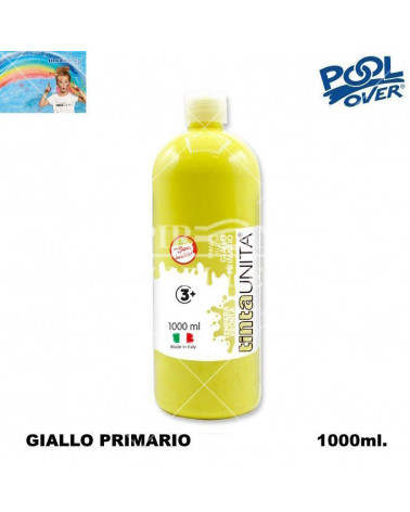 TINTA UNITA TEMPERA PRONTA 1000ml.GIALLO PRIMARIO