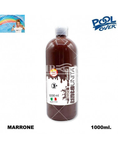 TINTA UNITA TEMPERA PRONTA 1000ml.MARRONE