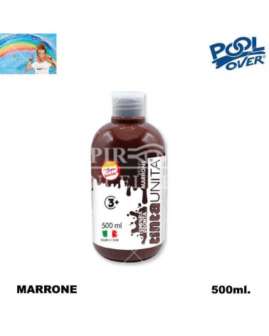 TINTA UNITA TEMPERA PRONTA 500ml.MARRONE