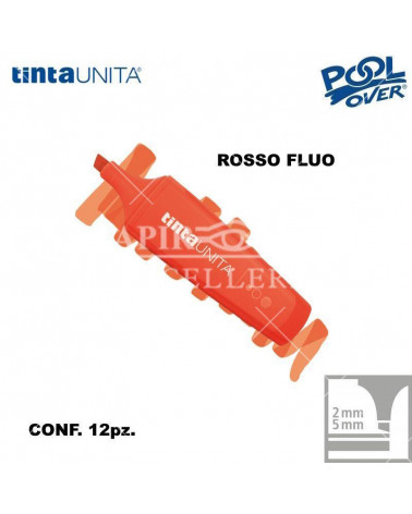 TINTA UNITA EVIDENZIATORE PALETTE ROSSO FLUO 06 12PZ.