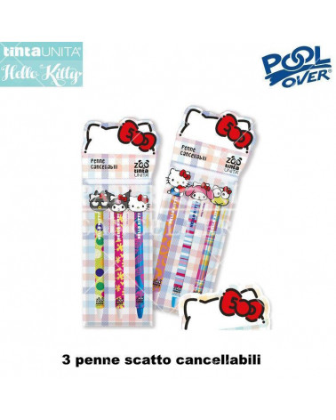 TINTA UNITA HELLO KITTY SET 3 PENNE SCATTO CANCELLABILI