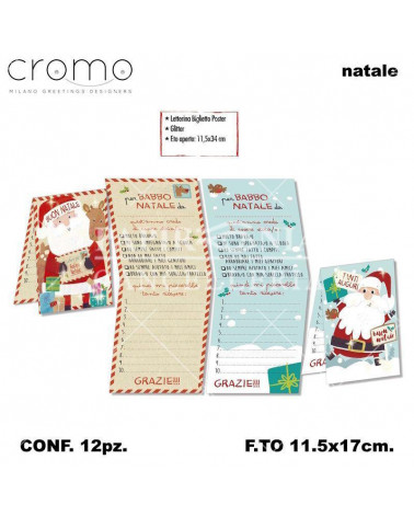 CROMO LETTERINE BABBO NATALE NT.7778 [12PZ]