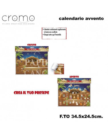 CROMO CALENDARIO AVVENTO CREA IL TUO PRESEPE NT.7781