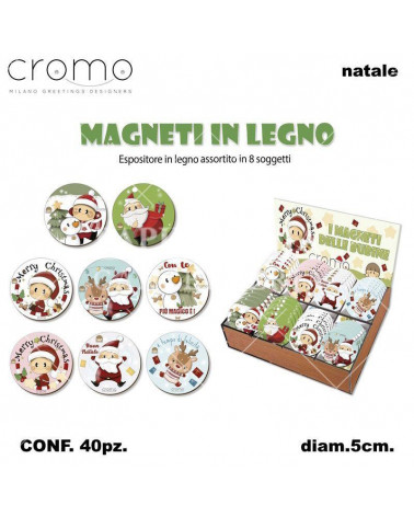 CROMO MAGNETI NATALE DOLCELEGNO NT.7972 [40PZ]