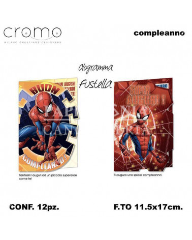 CROMO BIGLIETTI SPIDERMAN OLOGRAMMA 424587 [12PZ]