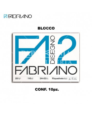 FABRIANO BLOCCO F2 24X33 20 FG.C/MARGINE DISEGNO [10PZ]