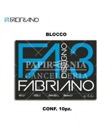 FABRIANO ALBUM NERO F3 24X33 DISEGNO[10PZ]