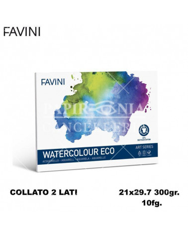 FAVINI ACQUARELLO WATERCOLOUR 21x29.7 300gr.10fg.BLOCCO DISEGNO