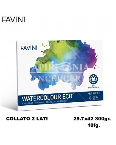 FAVINI ACQUARELLO WATERCOLOUR 29.7x42 300gr.10fg.BLOCCO DISEGNO