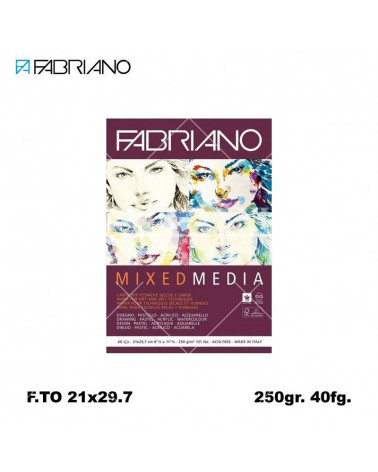 FABRIANO MIXED MEDIA 21X29,7 250G.